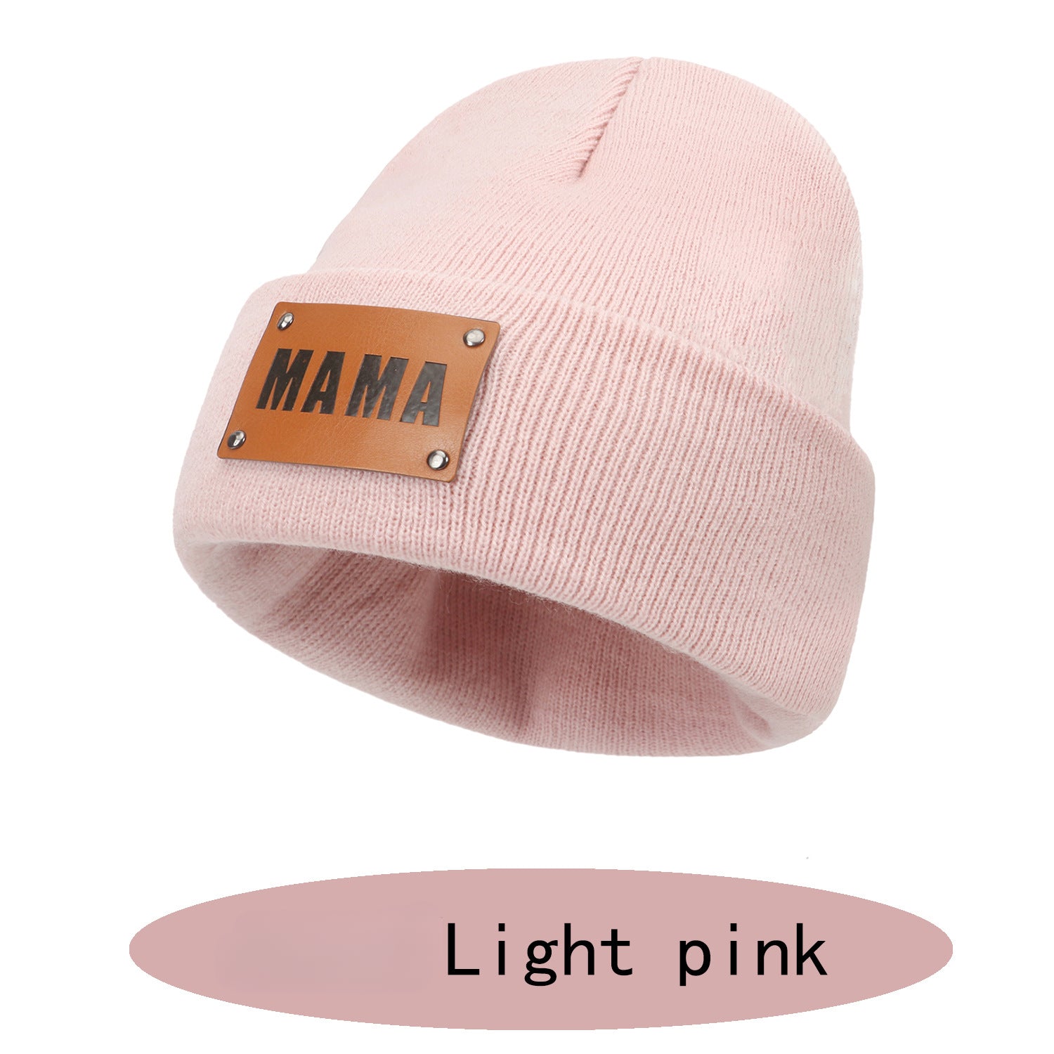 Wholesale Winter Acrylic Woolen Set MAMA Knitted Hat